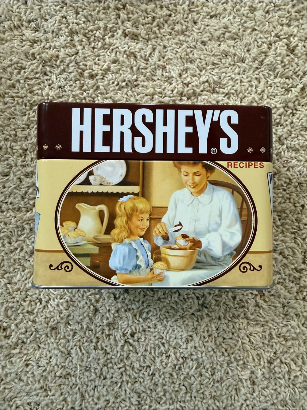 Hershey's Brown and Cream Recipe Tin - Decorative Cookbook Box